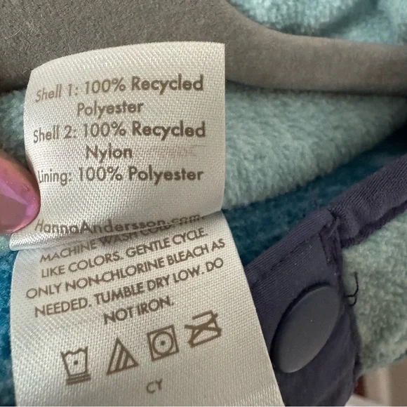 ❄️ Hanna Andersson Blue and Teal Kids Fleece Sweatshirt - Size 2T - Picture 7 of 7